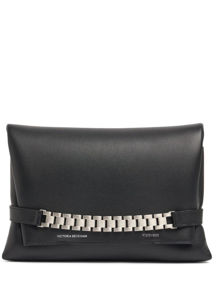 VICTORIA BECKHAM Chain Brushed Leather Clutch Cover