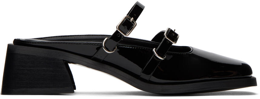 Justine Clenquet Black Andie Patent Mules Cover