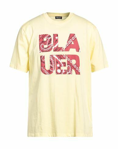 Blauer Man T-shirt Yellow Cotton Cover