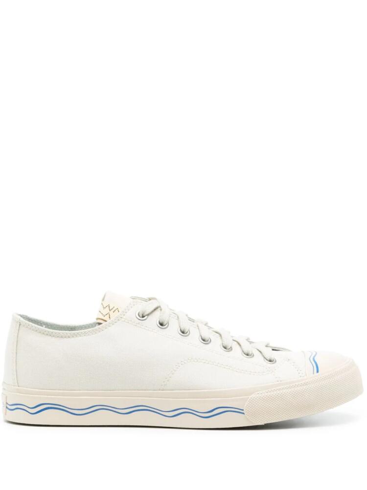 visvim wave-print sneakers - White Cover