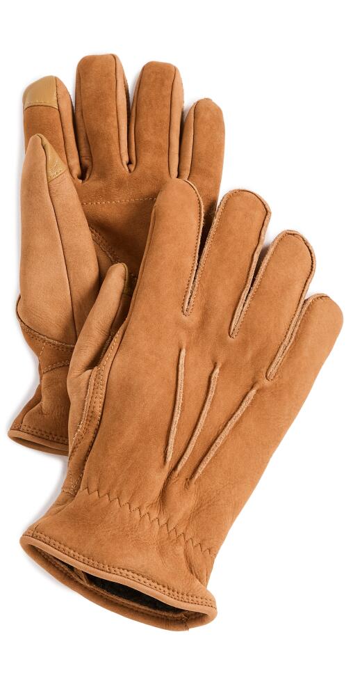 UGG 3 Point Leather Gloves Chestnut Cover