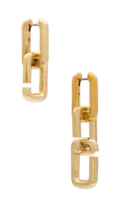 Marc Jacobs J Marc Chain Link Earrings in Metallic Gold Cover