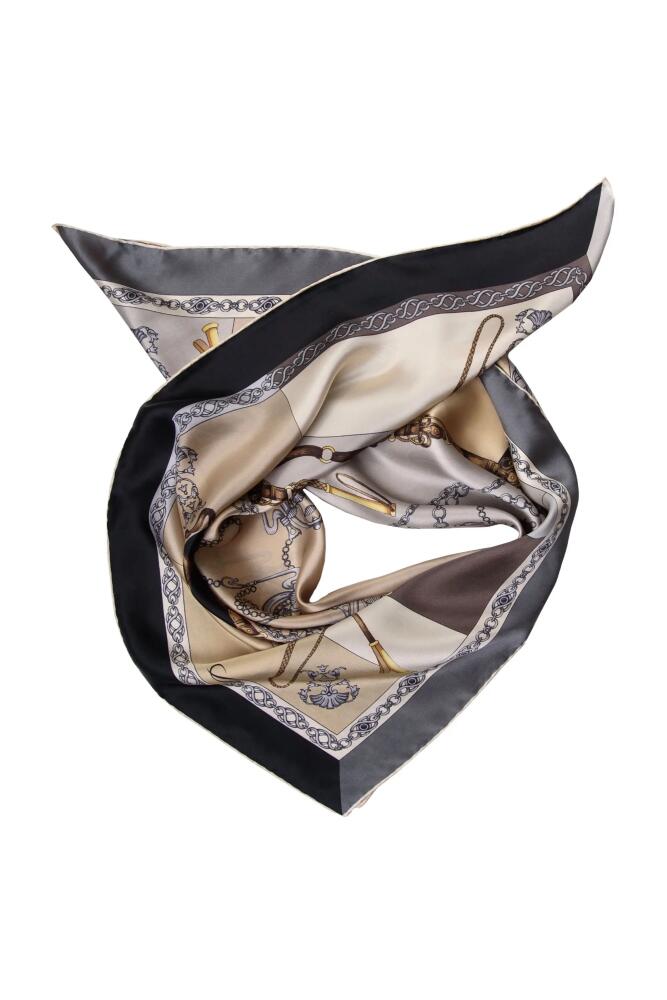 Elizabetta Gabriella - Hand Rolled Silk Foulard for Women in Hazelnut Cover