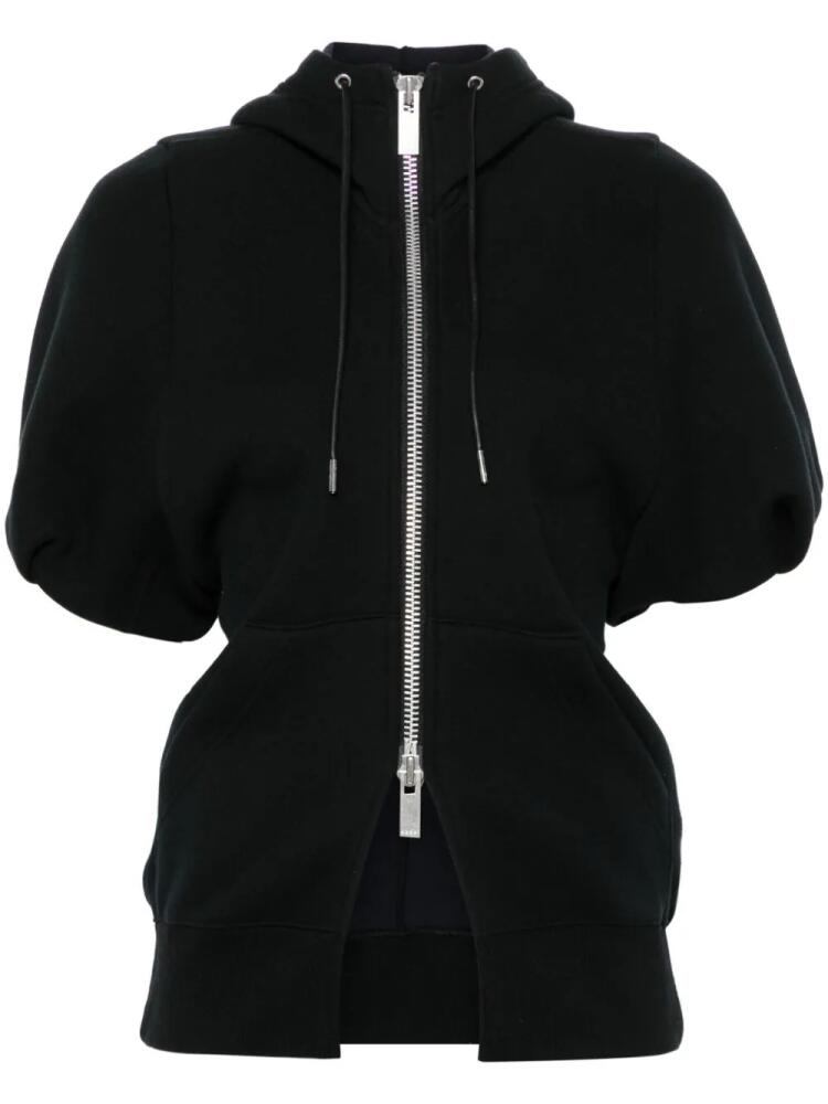 sacai jersey hoodie - Black Cover