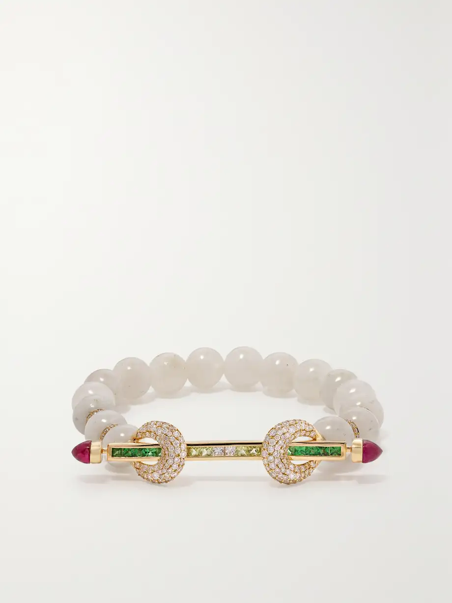 Ananya - 18-karat Gold Multi-stone Bracelet - Ivory Cover