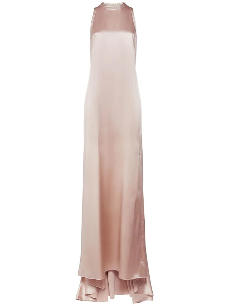 MAX MARA Hoyo Sleeveless Silk Satin Long Dress Cover