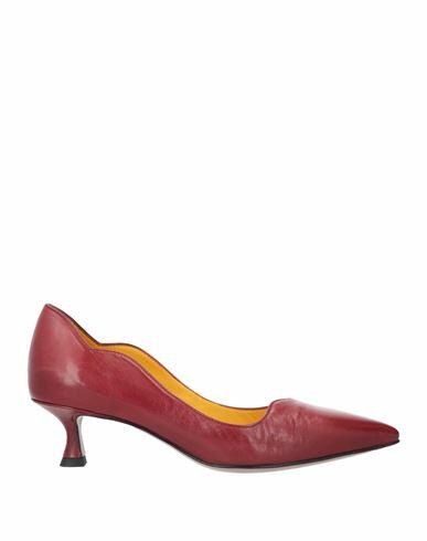 Mara Bini Woman Pumps Burgundy Leather Cover