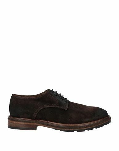 Jp/david Man Lace-up shoes Dark brown Leather Cover