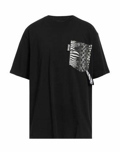 Just Cavalli Man T-shirt Black Cotton Cover