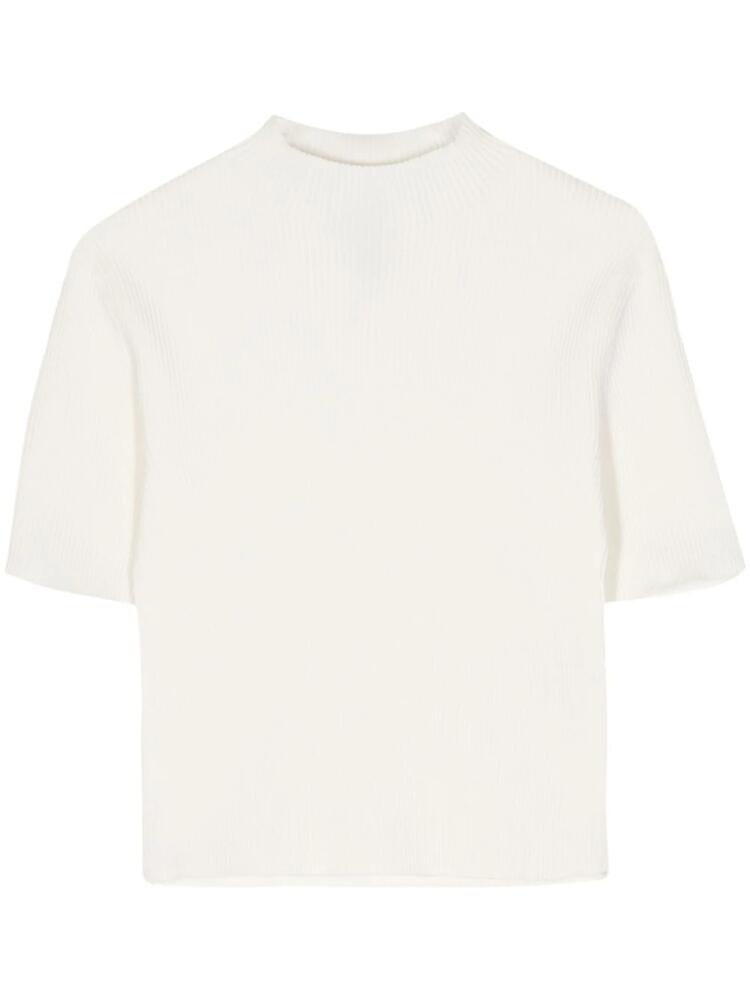 CFCL ribbed-knit mock-neck top - White Cover