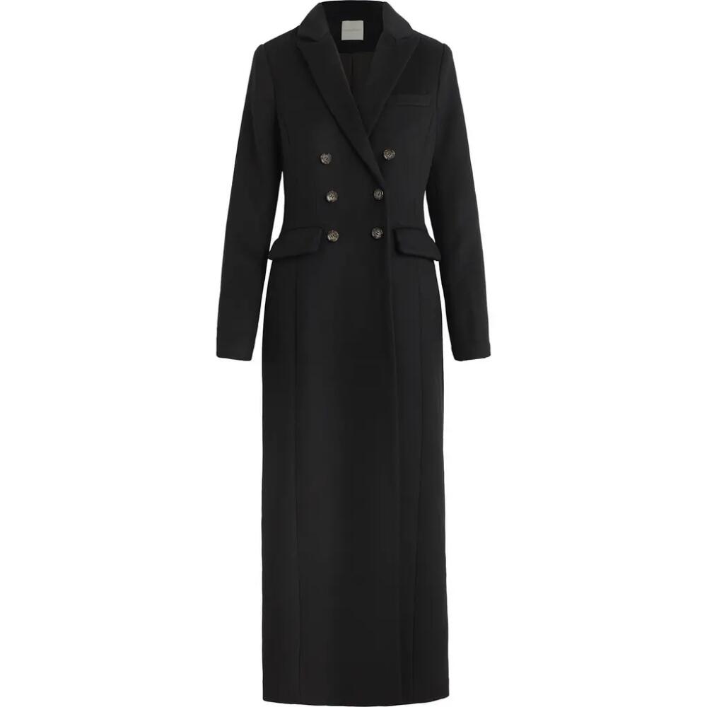 Favorite Daughter The Simon Double Breasted Longline Coat in Black Cover