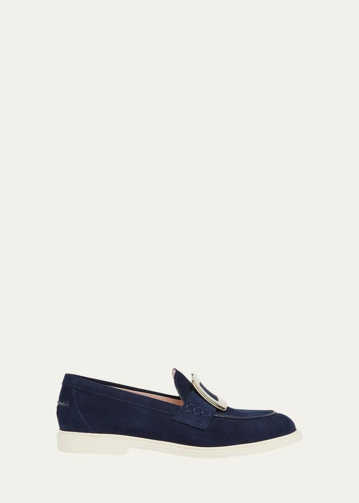 Roger Vivier Suede Buckle Summer Loafers Cover