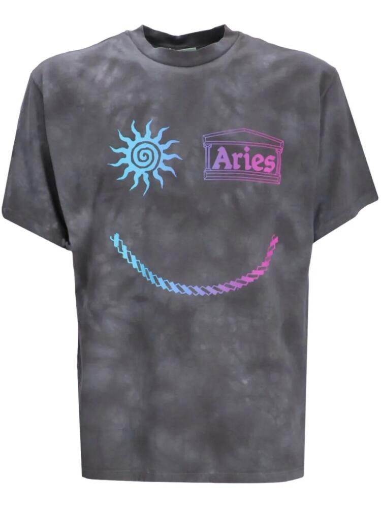 Aries Grunge Happy Dude T-shirt - Grey Cover