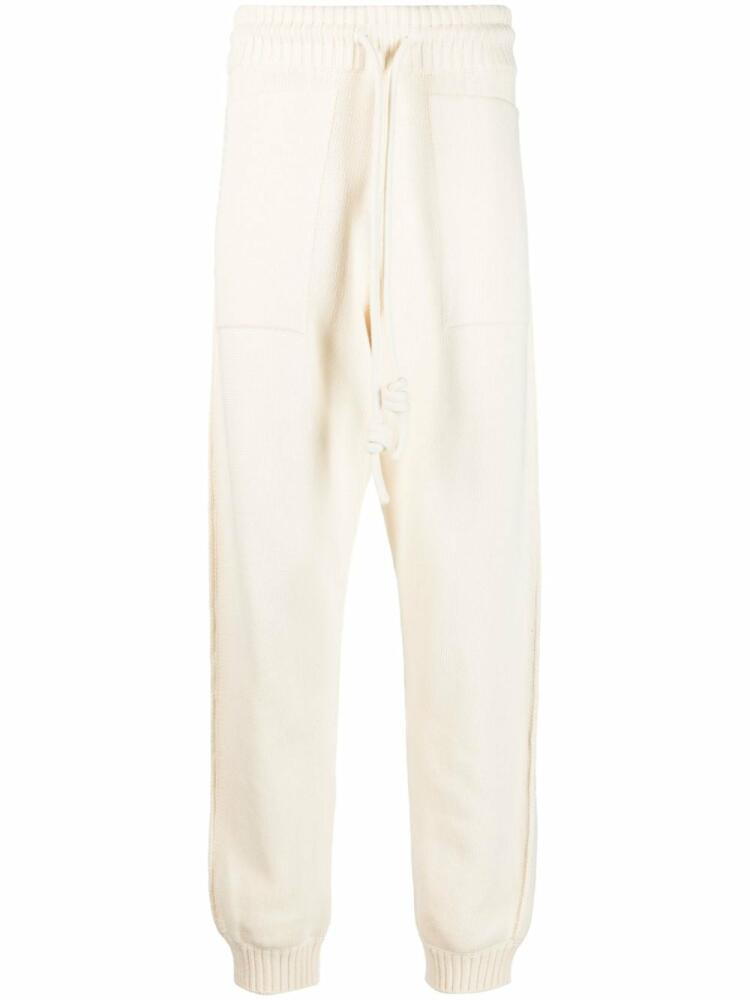 Off-White Diag-stripe knitted track pants - Neutrals Cover