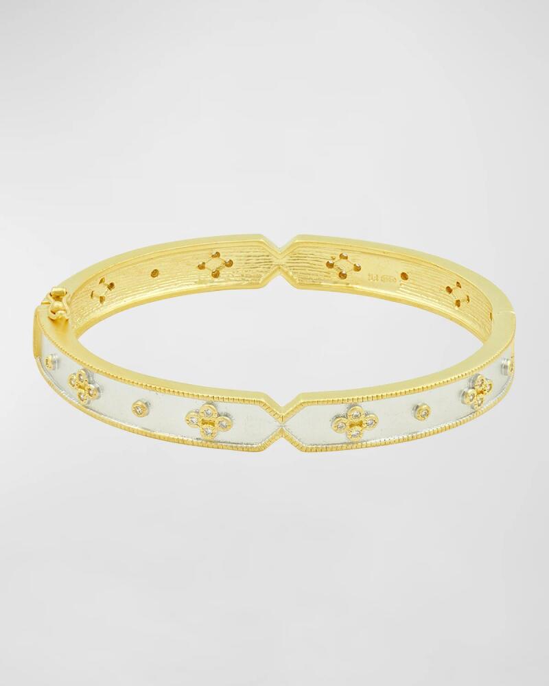 Freida Rothman Iconic Clover Hinge Bangle Cover