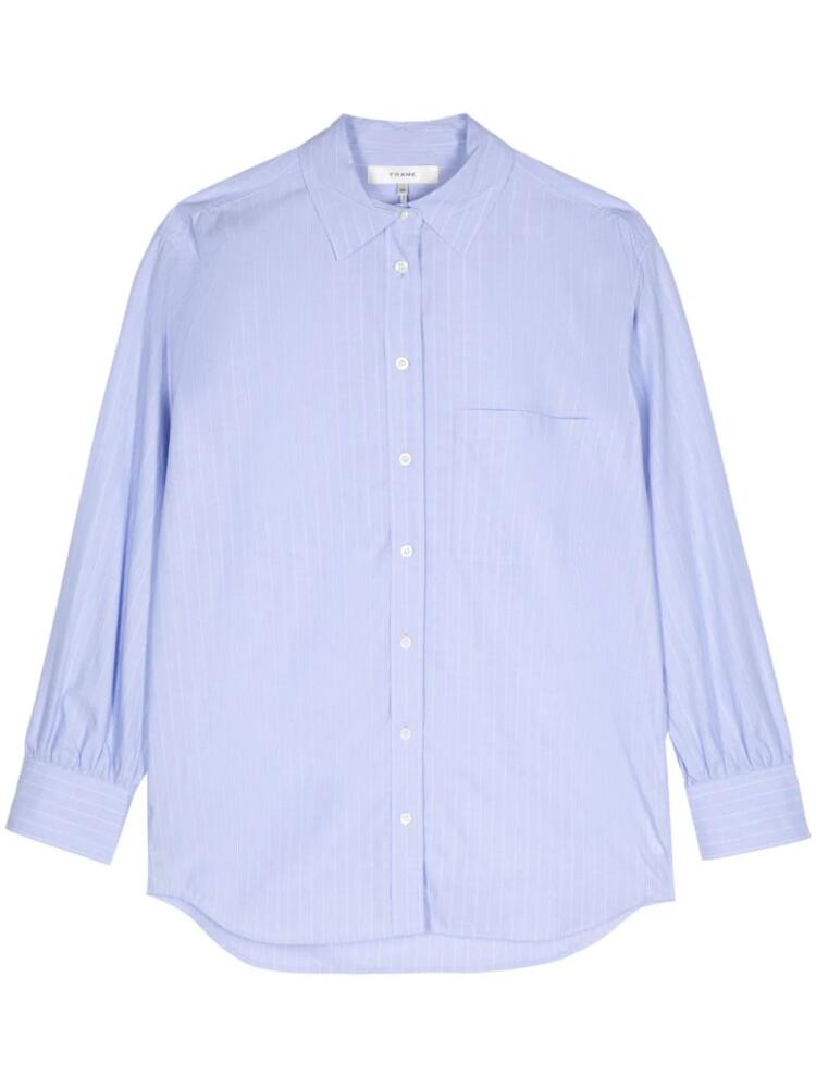 FRAME pinstripe poplin shirt - Blue Cover