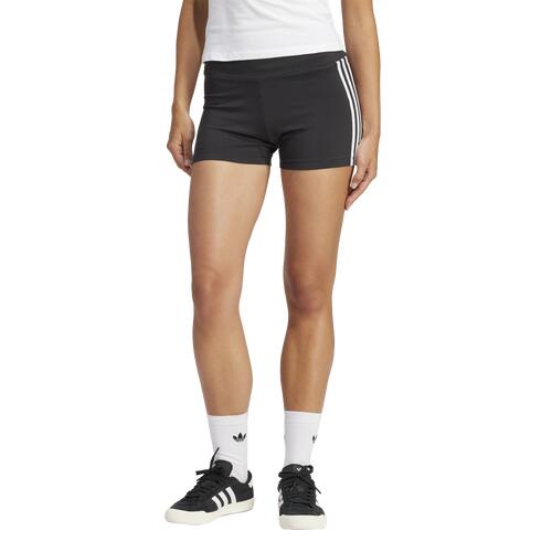 adidas Originals 3 Stripe Booty Shorts - Womens Black/White Cover