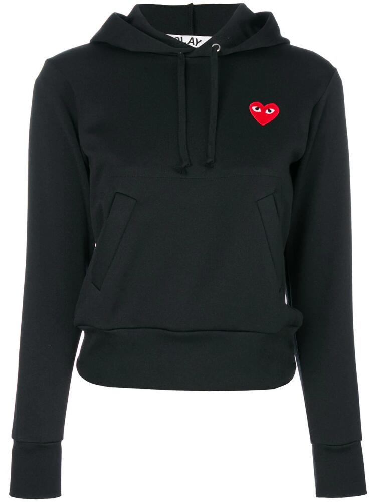 Comme Des Garçons Play heart-patch drawstring hoodie - Black Cover