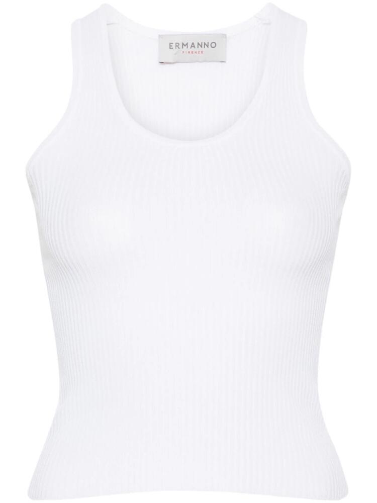 ERMANNO FIRENZE ribbed-knit tank top - White Cover