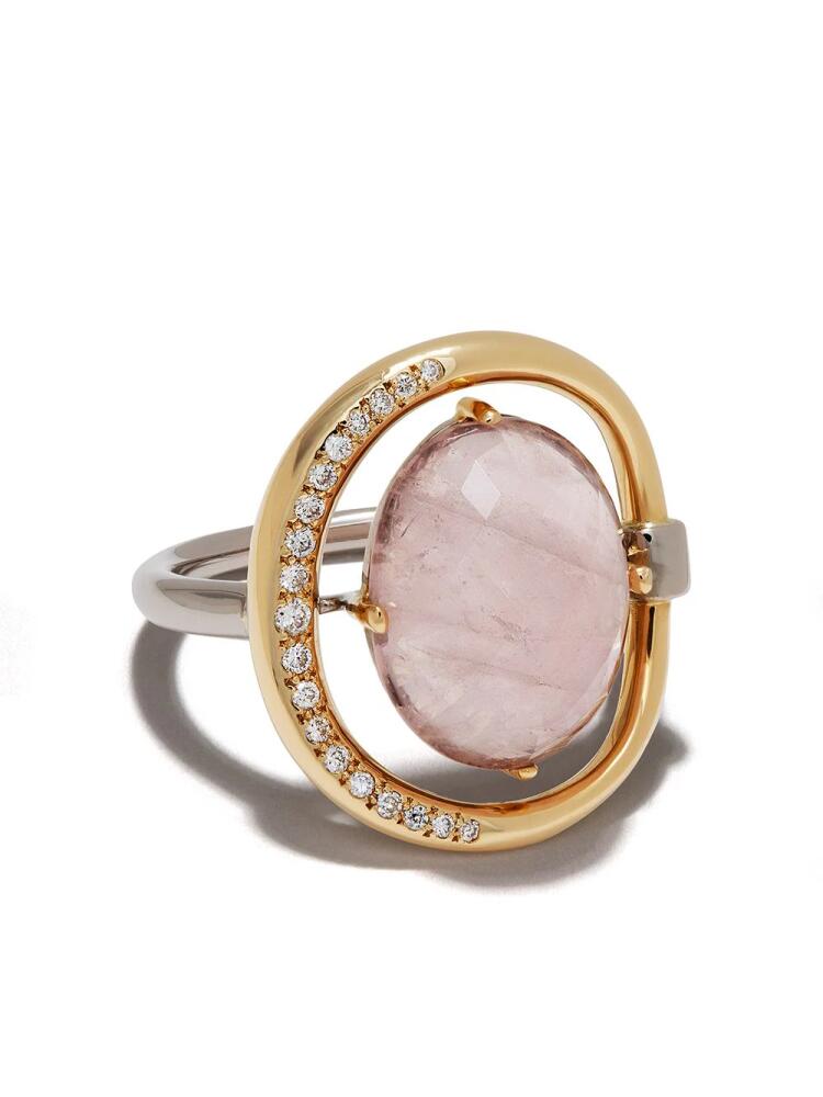 Charlotte Chesnais 18kt rose gold Project Special Surmesure pink gemstone and diamond ring - Silver Cover