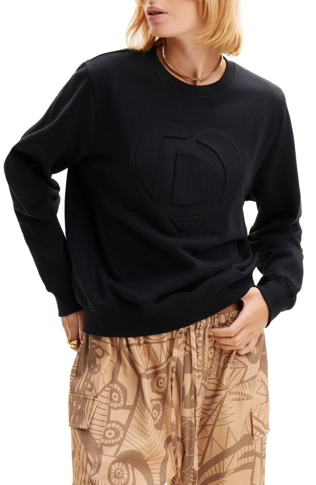 Desigual Imagotype Embossed Sweatshirt in Black Cover