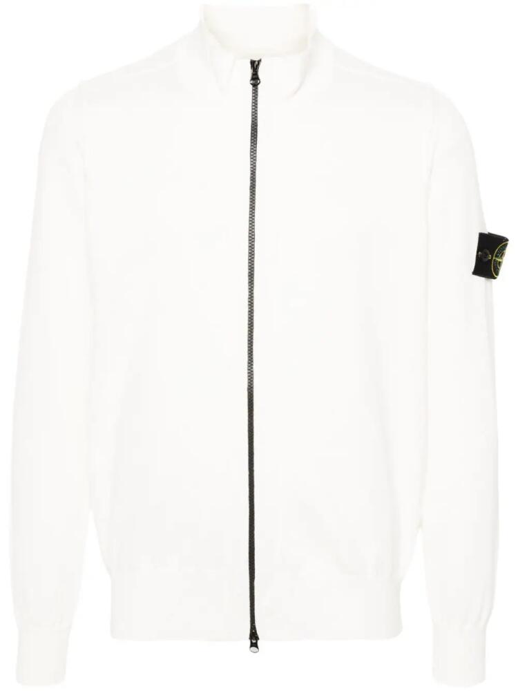 Stone Island organic cotton cardigan - White Cover