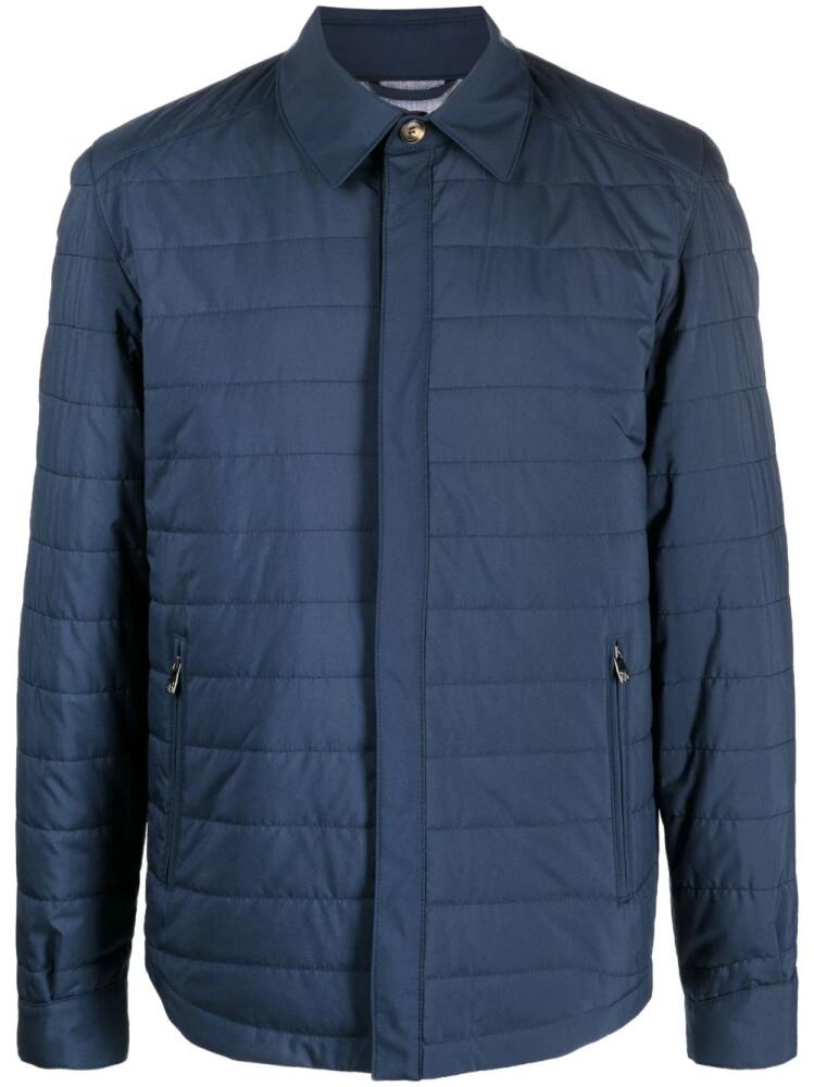 Corneliani padded shirt jacket - Blue Cover