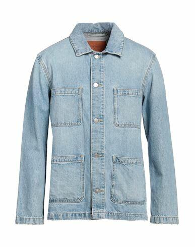 Sandro Man Denim outerwear Blue Cotton Cover