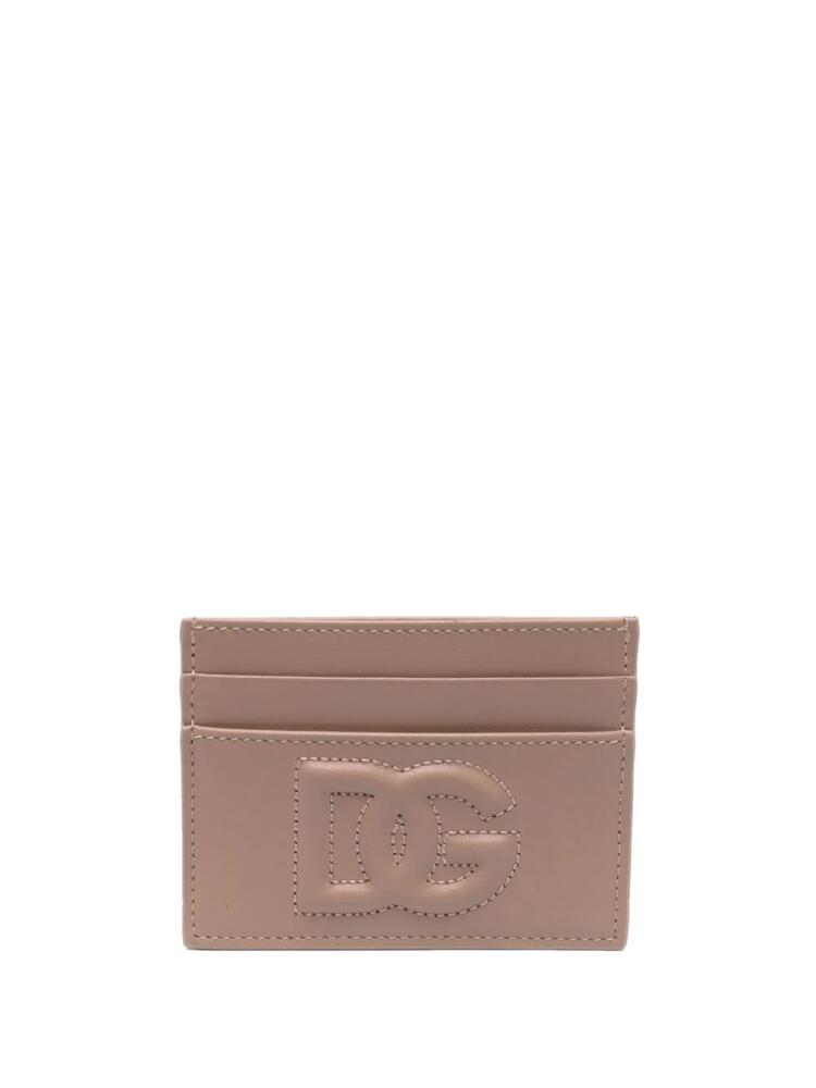 Dolce & Gabbana DG-logo embossed card holder - Neutrals Cover