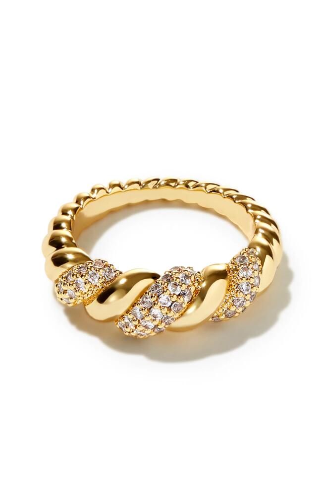 Ana Luisa Rope Ring - Rope Pave in Gold Cover