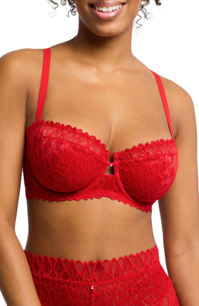 Montelle Intimates Lacey Keyhole Lace Underwire Bra in Sweet Red Cover