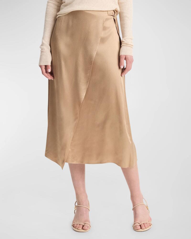 Vince Draped D-Ring Midi Wrap Skirt Cover