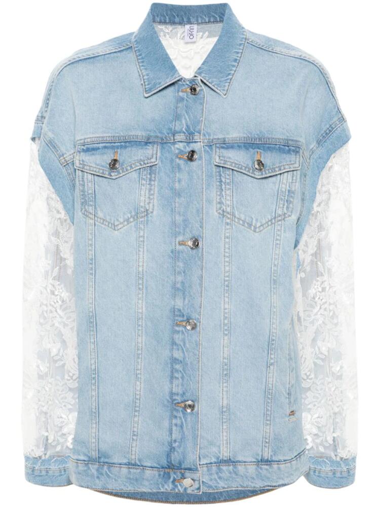 LIU JO lace-panelling denim jacket - Blue Cover