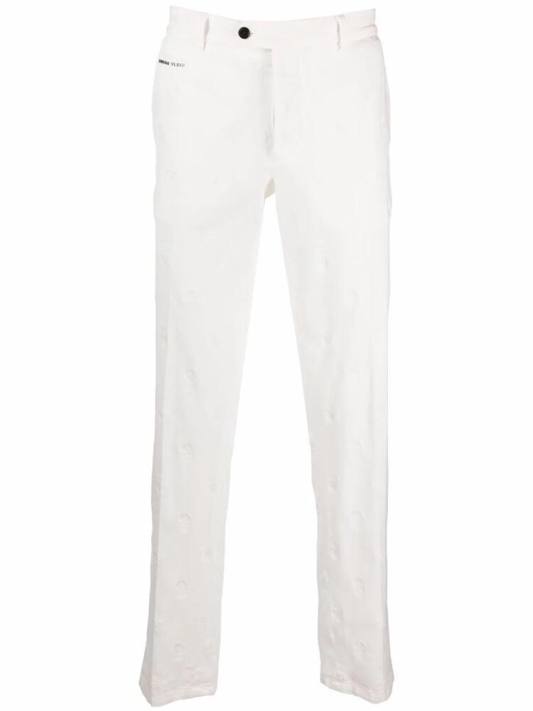 Philipp Plein embroidered skull trousers - White Cover