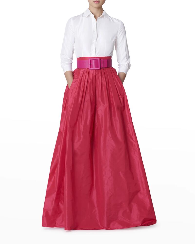 Carolina Herrera Pleated Silk Ball Skirt Cover