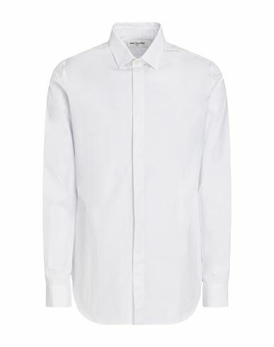 Saint Laurent Man Shirt White Size 15 ¾ Cotton Cover