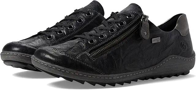 Rieker R1402 Liv 02 (Schwarz/Altsilber/Schwarz) Women's Lace up casual Shoes Cover