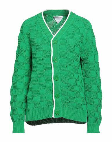 Bottega Veneta Woman Cardigan Green Polyamide, Cotton Cover