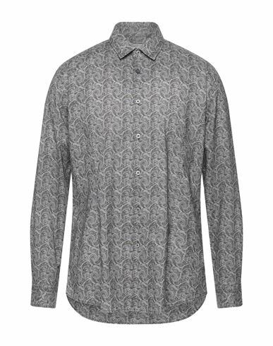 Daniele Alessandrini Homme Man Shirt Steel grey Cotton, Elastane Cover