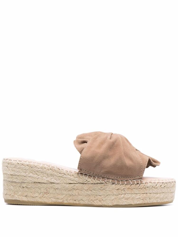 Manebi bow-detail wedge espadrilles - Neutrals Cover