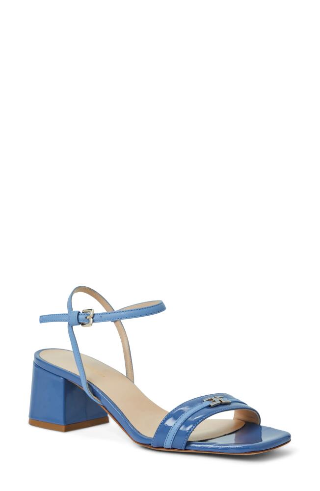 Bruno Magli Phoebe Ankle Strap Sandal in Blue Patent Cover