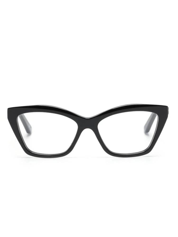 Balenciaga Eyewear logo-lettering cat-eye glasses - Black Cover