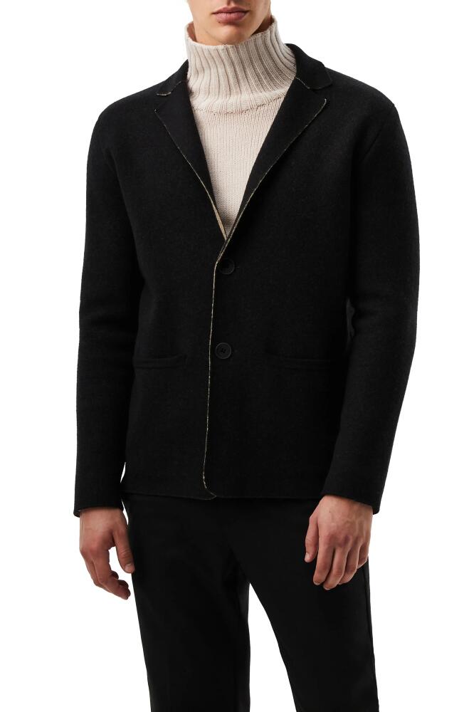 AlphaTauri Water Resistant Felted Merino Wool Blazer in Black Corn Cover