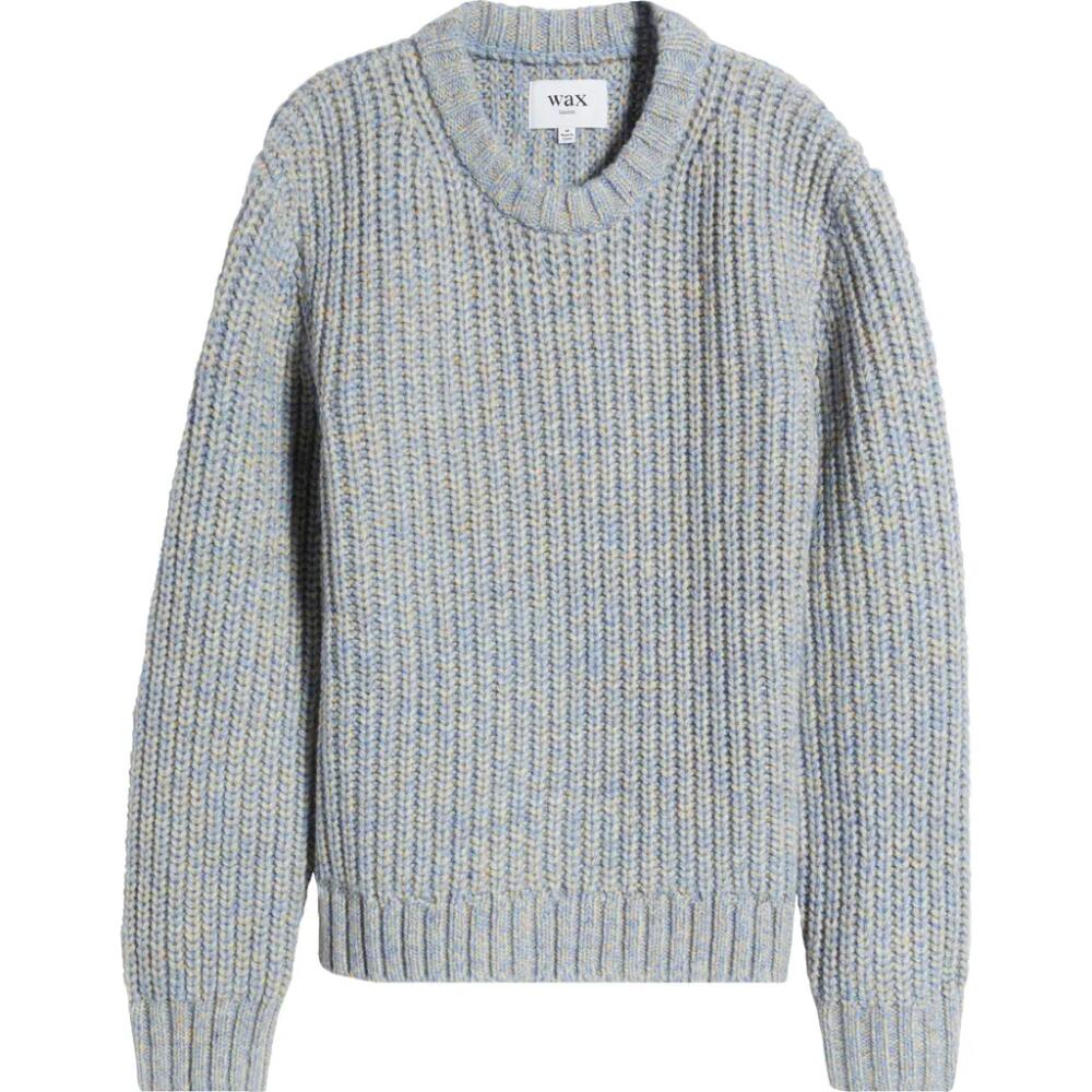 Wax London Wilde Crewneck Wool Blend Sweater in Blue Cover