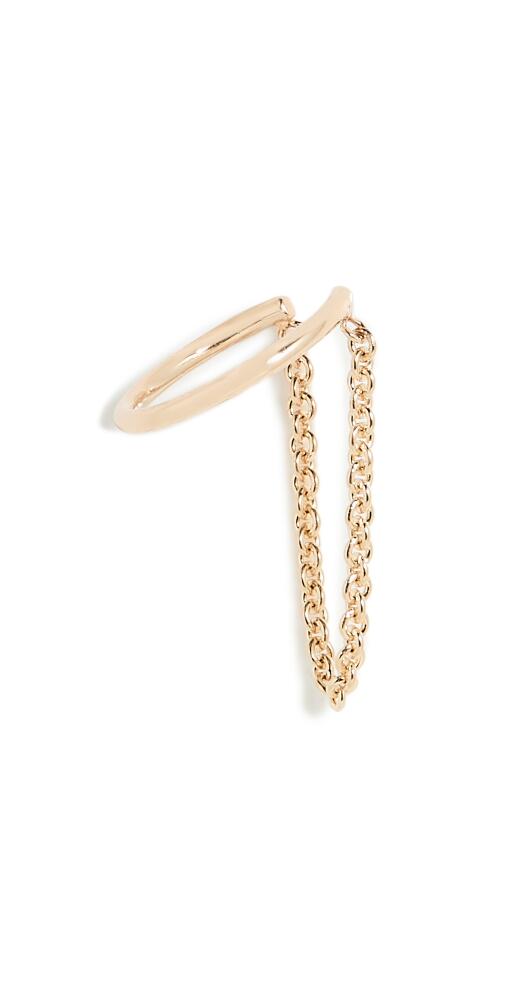 Zoe Chicco 14k Gold Draped Chain Ear Cuff Yellow Gold Cover