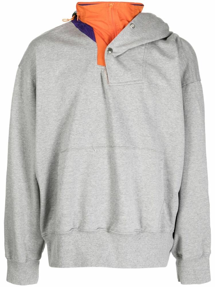 Kolor asymmetric-design hoodie - Grey Cover