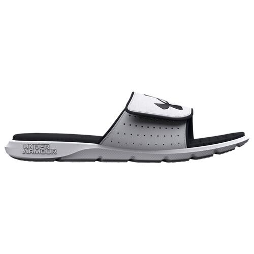 Under Armour Ignite VII Slides - Boys' Grade School Shoes White/Black/White Cover