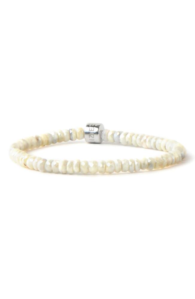 Anzie Boheme White Silverite Rondelle Bracelet Cover