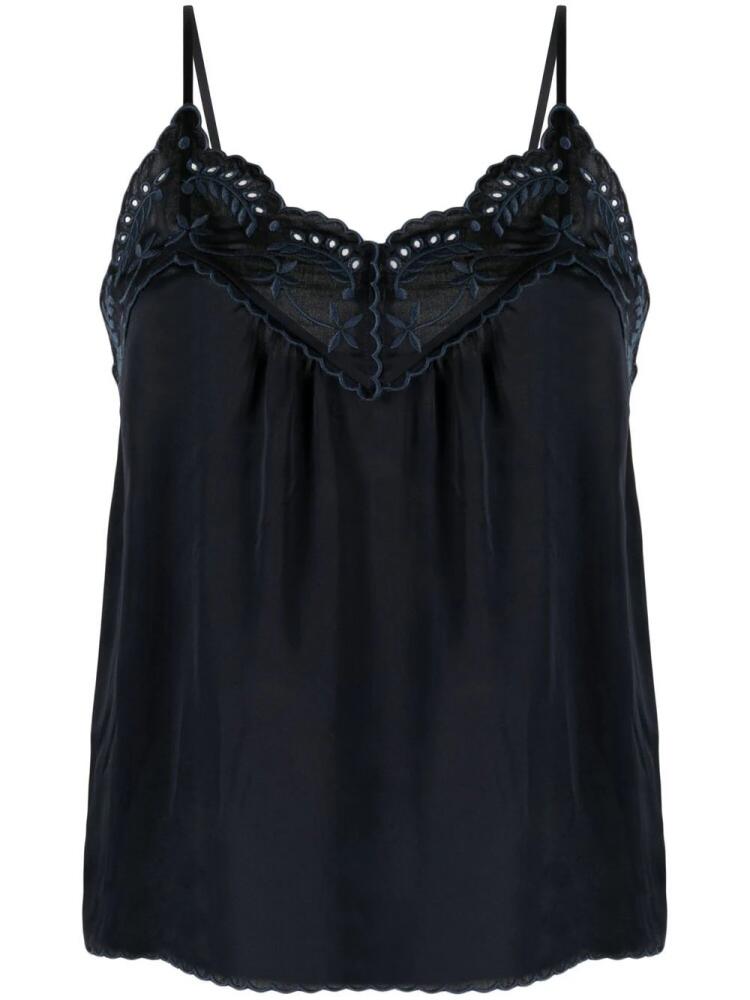 See by Chloé embroidered design camisole top - Blue Cover