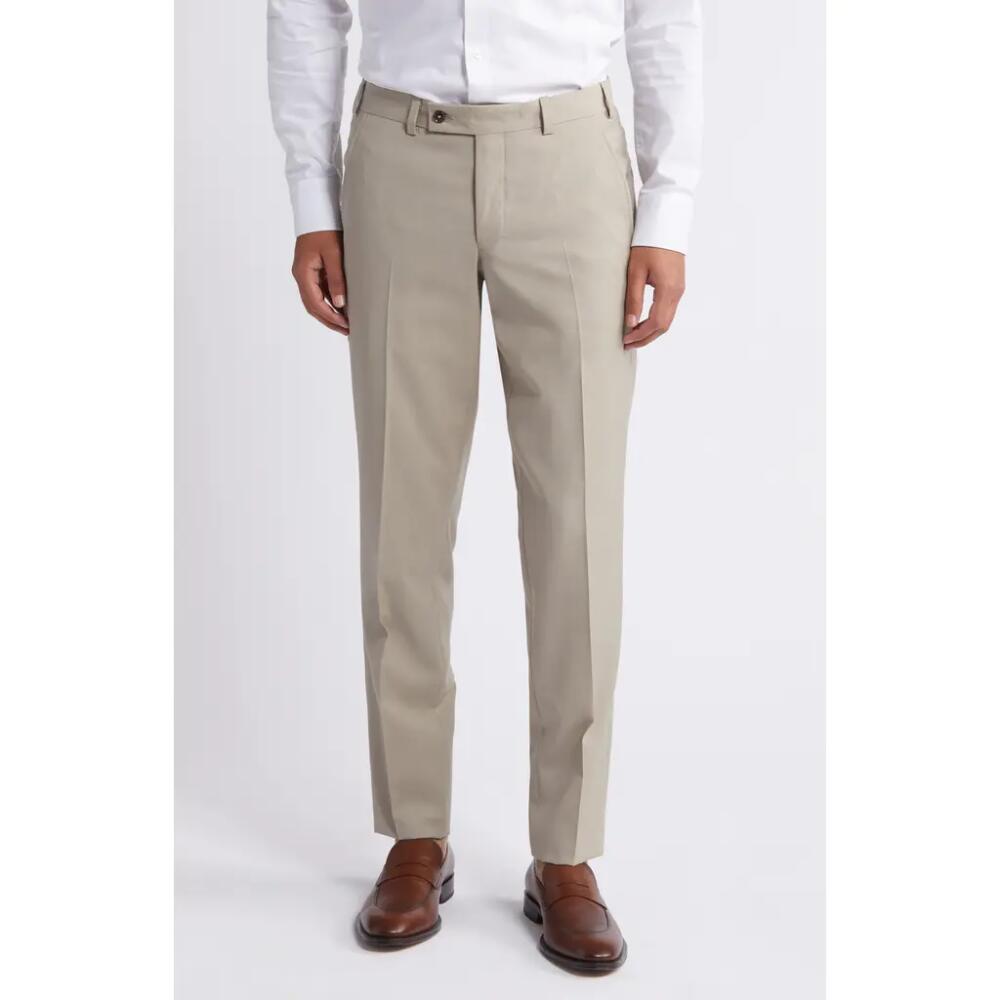 Ted Baker London Jerome Soft Constructed Wool Blend Pants in Tan Cover